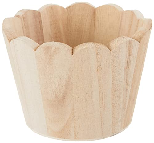 Artemio VIVA05 Übertopf, Holz, Beige, 11 x 5 x 11 cm von Artemio