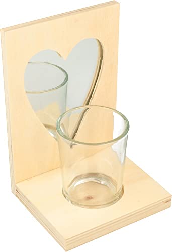 Artemio Candle holder+mirror heart 110x9x15cm von Artemio