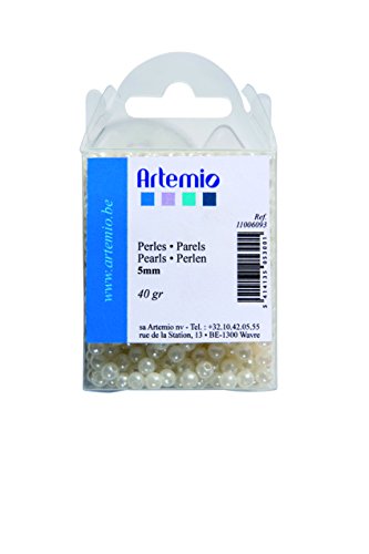 Artemio Perlen Elfenbeinfarben rund 5 mm 200 Perlen von Artemio