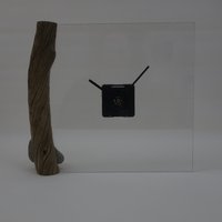 Tischuhr Aus Holz Und Plexiglas von ArtemisartKunst