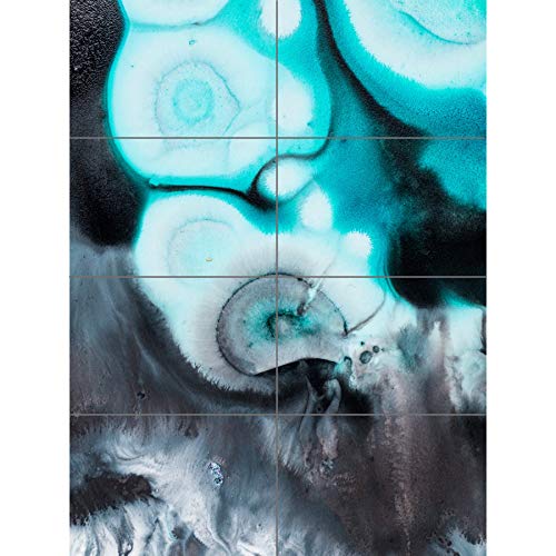 Artery8 Abstract Swirl Paint Turquoise XL Giant Panel Poster (8 Sections) Abstrakt Farbe von Artery8