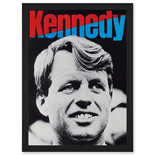 Artery8 Ad Political Kennedy Bobby Tribute Civil Rights Sirhan Artwork Framed A3 Wall Art Print Politisch Bürgerlich Rechte Mauer von Artery8