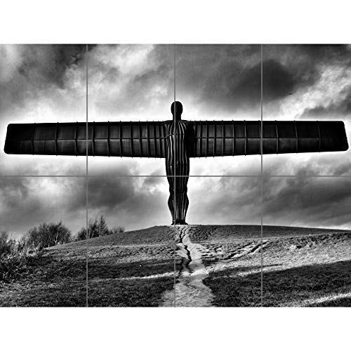 Angel Of The North Black And White XL Giant Panel Poster (8 Sections) von Artery8