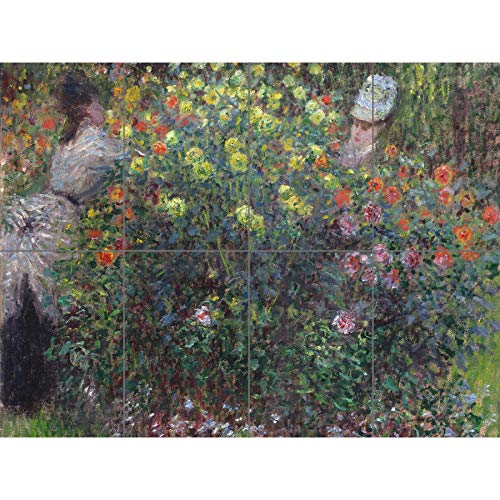 Artery8 Claude Monet Ladies In Flowers XL Giant Panel Poster (8 Sections) Blumen von Artery8