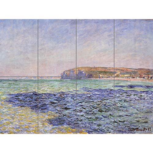 Artery8 Claude Monet Shadows On The Sea Cliffs At Pourville XL Giant Panel Poster (8 Sections) von Artery8