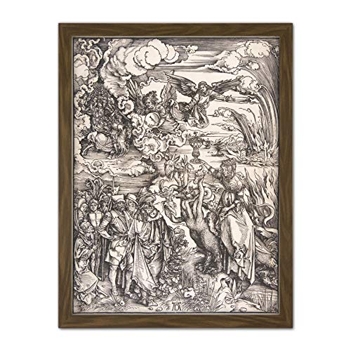Artery8 Durer Whore Of Babylon From The Apocalypse Woodcut Artwork Framed Wall Art Print 18X24 Inch Von Holz Wand von Artery8