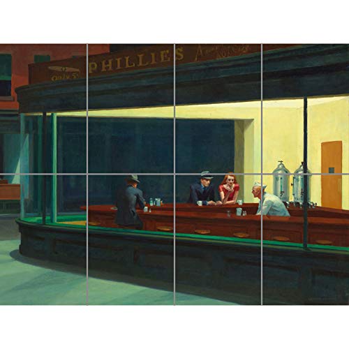 Artery8 Edward Hopper Nighthawks Iconic Painting XL Giant Panel Poster (8 Sections) Nacht Gem�lde von Artery8