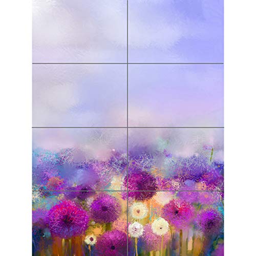 Artery8 Field of Onion Flowers XL Giant Panel Poster (8 Sections) Feld Blumen von Artery8