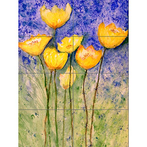 Artery8 Flower Yellow Tulips XL Giant Panel Poster (8 Sections) Blume Gelb von Artery8