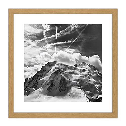 Artery8 Ich ging zum Mont-Blanc-Tacul-Berggipfel Gerahmter Kunstdruck 23x23 cm von Artery8