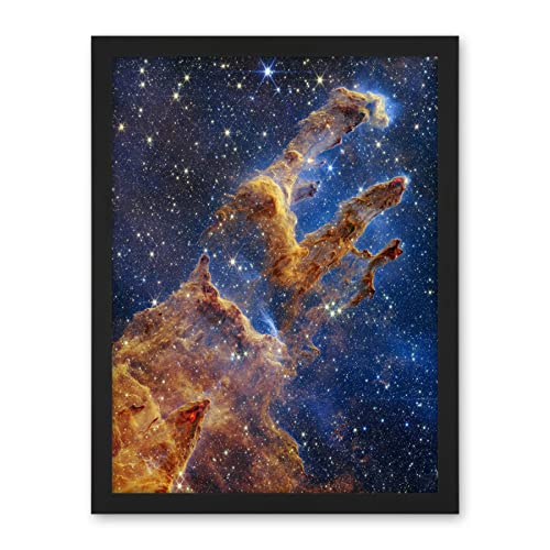 Artery8 NASA James Webb Space Telescope Pillars of Creation Eagle Nebula Artwork Framed Wall Art Print 18X24 Inch von Artery8