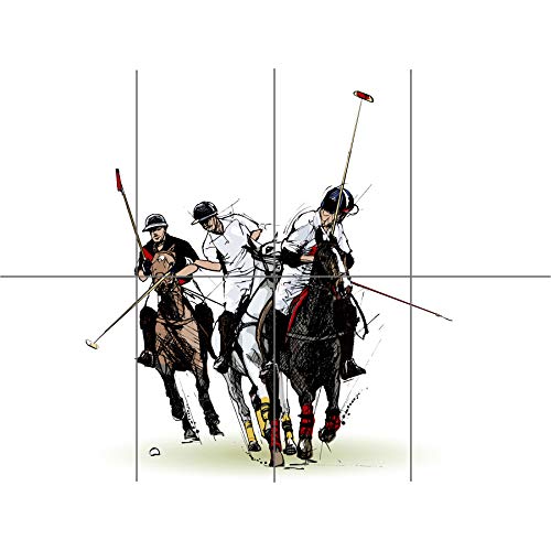 Artery8 Polo Illustration Editorial XL Giant Panel Poster (8 Sections) von Artery8