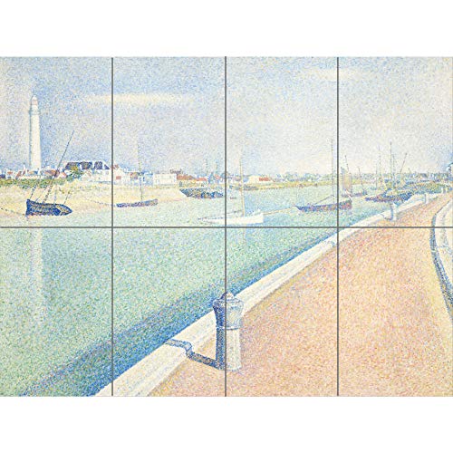 Artery8 Seurat Georges The Channel Of Gravelines Petit Fort Philippe XL Giant Panel Poster (8 Sections) von Artery8