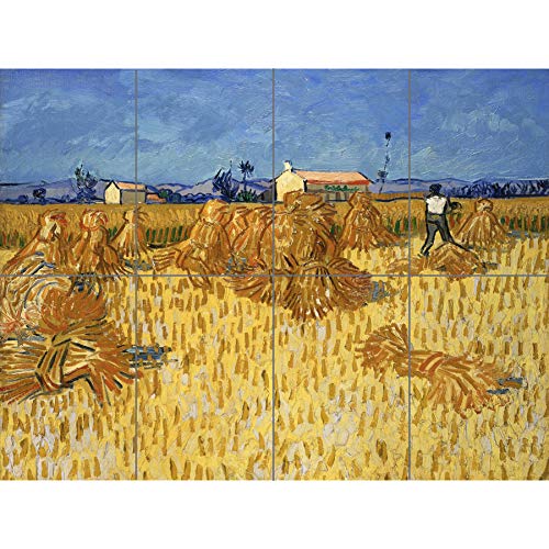 Artery8 Van Gogh Corn Harvest Provence Painting XL Giant Panel Poster (8 Sections) Gemälde von Artery8