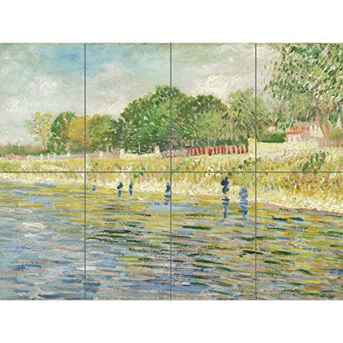 Artery8 Vincent Van Gogh Bank Of The Seine XL Giant Panel Poster (8 Sections) von Artery8