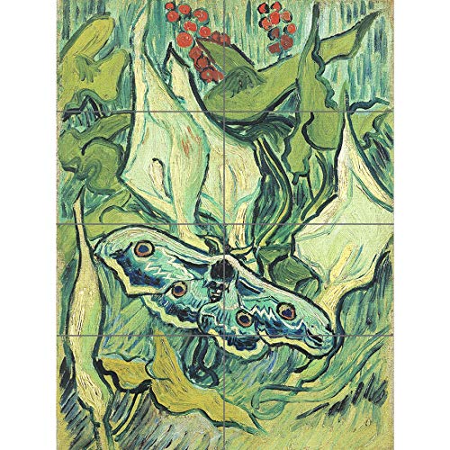 Artery8 Vincent Van Gogh Emperor Moth XL Giant Panel Poster (8 Sections) von Artery8