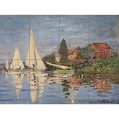 Claude Monet Regattas At Argenteuil XL Riesenpanel-Poster (8 Teile) von Artery8
