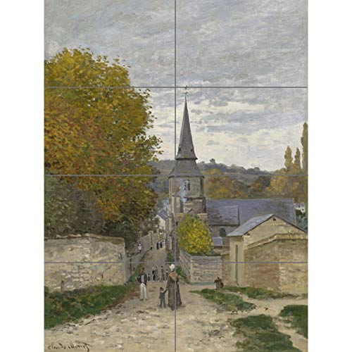Claude Monet Street In Sainte Adresse 1867 Painting XL Giant Panel Poster (8 Sections) Straße Heilige Gemälde von Artery8