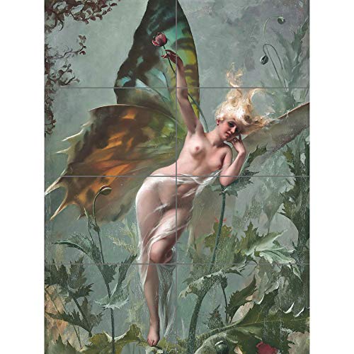 Falero Weibliches Schmetterlingsgemälde XL Riesen-Panel-Poster (8 Abschnitte) von Artery8