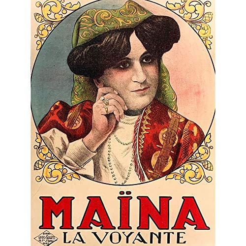 Galice 1930 Advert Maina Seer Voyante Monica Friends Large Wall Art Poster Print Thick Paper 18X24 Inch Werbung Wand Poster drucken von Artery8