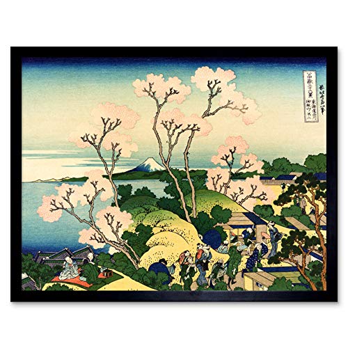 Hokusai 36 Views Fuji Goten Yama Hill Woodblock Japan Art Print Framed Poster Wall Decor 12x16 inch Aussicht Holz Wand Deko von Artery8