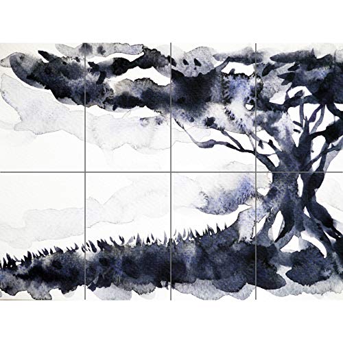 Artery8 Ink Abstrakter Baum XL Riesen-Panel-Poster (8 Abschnitte) von Artery8