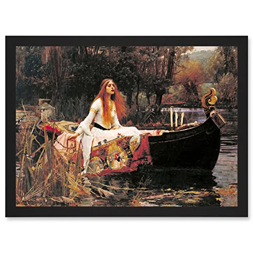 John William Waterhouse The Lady Of Shalott Painting 1888 Artwork Framed A3 Wall Art Print von Artery8