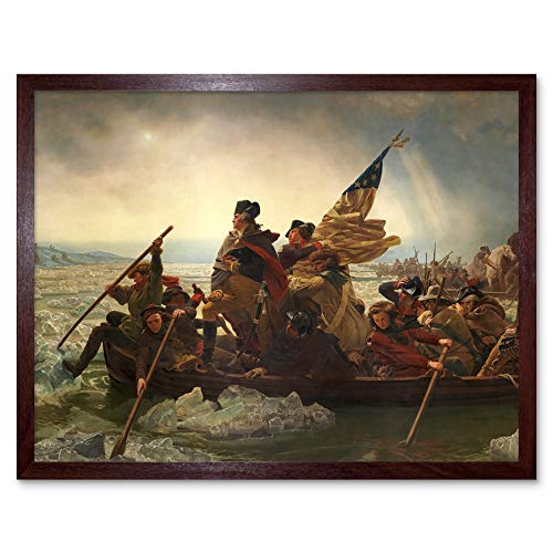 Leutze Washington Crossing The Delaware Painting Art Print Framed Poster Wall Decor 12x16 inch Kreuz Malerei Wand Deko von Artery8