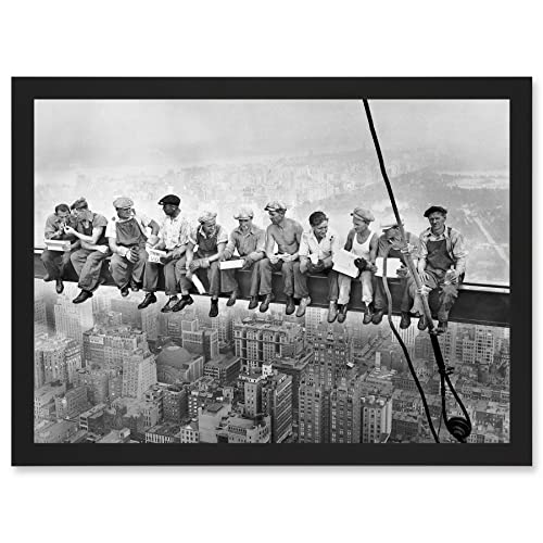 Lunch Atop A Skyscraper New York City 1932 Iconic Photo Artwork Framed A3 Wall Art Print von Artery8