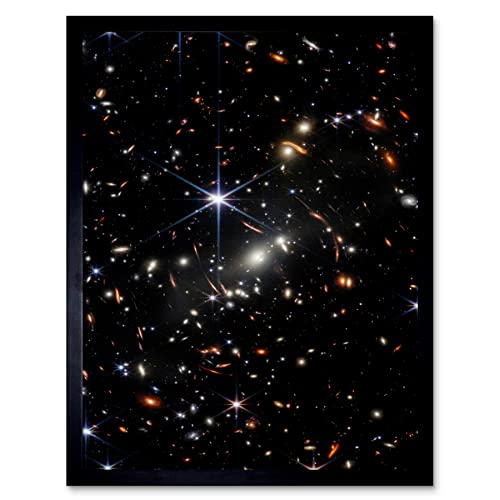 NASA James Webb Space Telescope Deep Field Image Stars Thousands Galaxies Photo Art Print Framed Poster Wall Decor 12x16 inch von Artery8