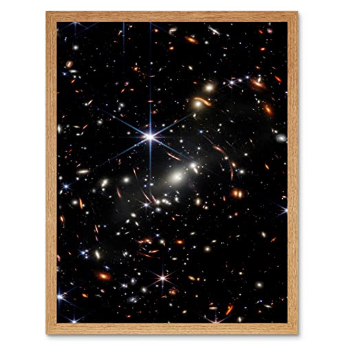 NASA James Webb Space Telescope Deep Field Image Stars Thousands Galaxies Photo Art Print Framed Poster Wall Decor 12x16 inch von Artery8