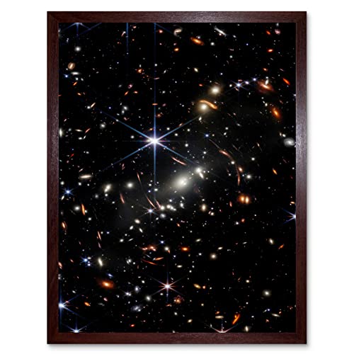 NASA James Webb Space Telescope Deep Field Image Stars Thousands Galaxies Photo Art Print Framed Poster Wall Decor 12x16 inch von Artery8