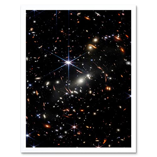 Artery8 NASA James Webb Space Telescope Deep Field Image Stars Thousands Galaxies Photo Art Print Framed Poster Wall Decor 12x16 inch von Artery8