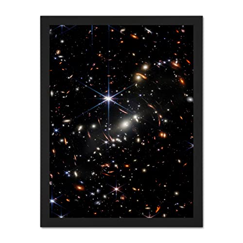 NASA James Webb Space Telescope Deep Field Image Stars Thousands Galaxies Photo Artwork Framed Wall Art Print 18X24 Inch von Artery8