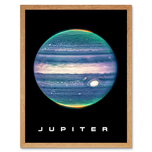 Artery8 NASA James Webb Space Telescope Jupiter Composite Image Art Print Framed Poster Wall Decor 12x16 inch von Artery8