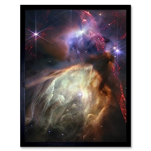 NASA James Webb Space Telescope Rho Ophiuchi Cloud Complex Art Print Framed Poster Wall Decor 12x16 inch von Artery8