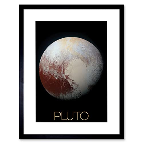 Artery8 NASA Our Solar System Pluto New Horizons Enhanced Colour Image Artwork Framed Wall Art Print 12X16 Inch von Artery8