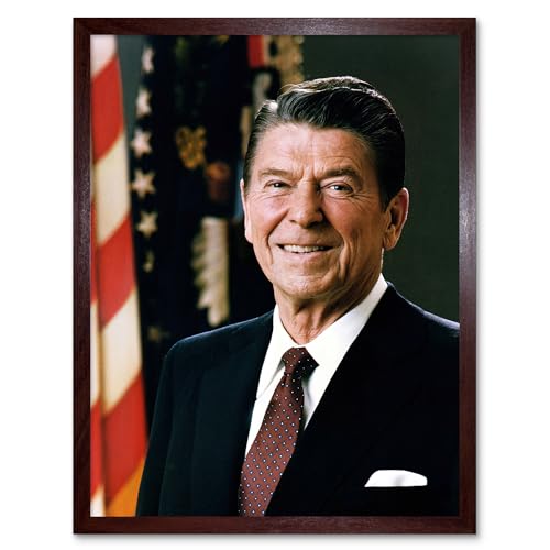 Official Portrait US President Ronald Reagan Photo Art Print Framed Poster Wall Decor 12x16 inch Porträt Präsident Fotografieren Wand Deko von Artery8