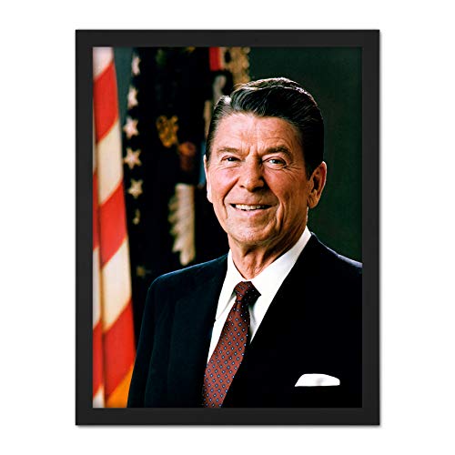 Artery8 Official Portrait US President Ronald Reagan Photo Artwork Framed Wall Art Print 18X24 Inch Porträt Präsident Fotografieren Wand von Artery8