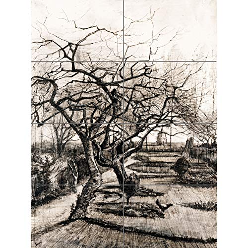 Riesiges Poster Vincent Van Gogh The Parsonage Garden At Nuenen In Winter XL (8 Abschnitte) von Artery8