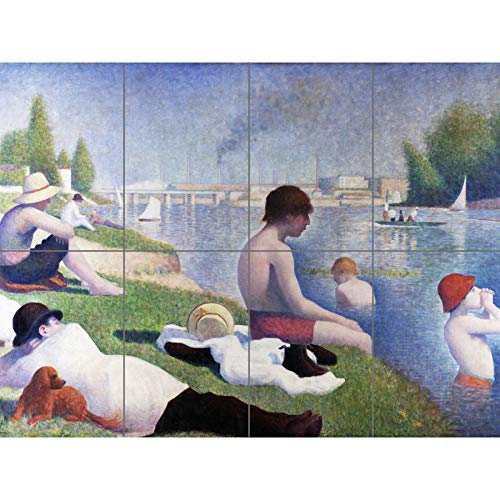 Artery8 Poster Seurat Bathers at Asnieres, XL, riesig, 8 Abschnitte von Artery8