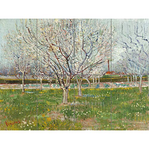 Vincent Van Gogh Orchard In Blossom Plum Trees XL Giant Panel Poster (8 Sections) Blühen Bäume von Artery8
