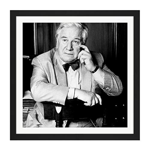 Warren Portrait Actor Peter Ustinov Photo Square Wooden Framed Wall Art Print Picture 16X16 Inch Krieg Porträt Fotografieren Holz Wand Bild von Artery8