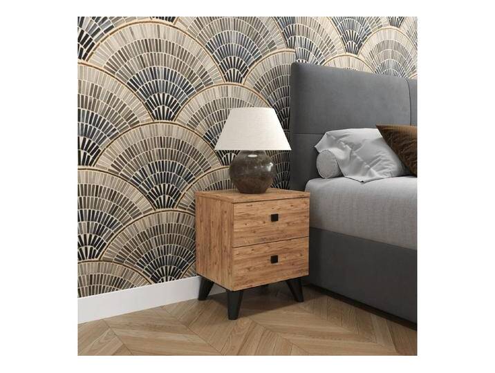 BDR Smart Home Art Kommode Artes Nachttisch – Kiefer, 2 Schubladen von Artes