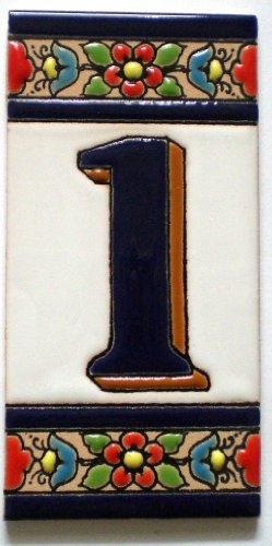 Spanische Hausnummern und Buchstaben aus Keramik - Fliesen / mediterranes Flair, Azulejos - 1 von Artesania Espanola