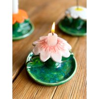 Handgefertigte Keramik Kerzenhalter Flower Leuchter von ArtesanoCeramika