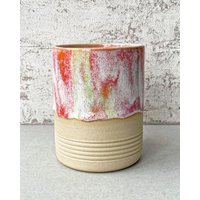 Handgemachte Keramiktasse Regenbogen Rosa 340 Ml Becher Ohne Henkel Handgemachte Keramiktasse Regenbogen Rosa 340 Ml Becher Ohne Henkel von ArtesanoCeramika