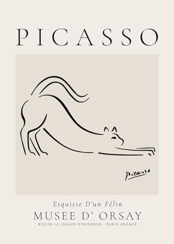 Artesta Poster Pablo Picasso Animals Drawings the cat Esquisse D’un Félin 40x50cm Artesta Poster Pablo Picasso Animals Drawings the cat Esquisse D’un Félin 40x50cm von Artesta