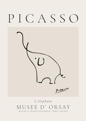 Artesta Poster Pablo Picasso Animals Drawings the elephant 40x50cm Artesta Poster Pablo Picasso Animals Drawings the elephant 40x50cm von Artesta