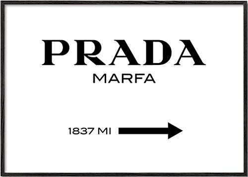 Artesta Poster mit Rahmen Prada Marfa (30x20cm) von Artesta